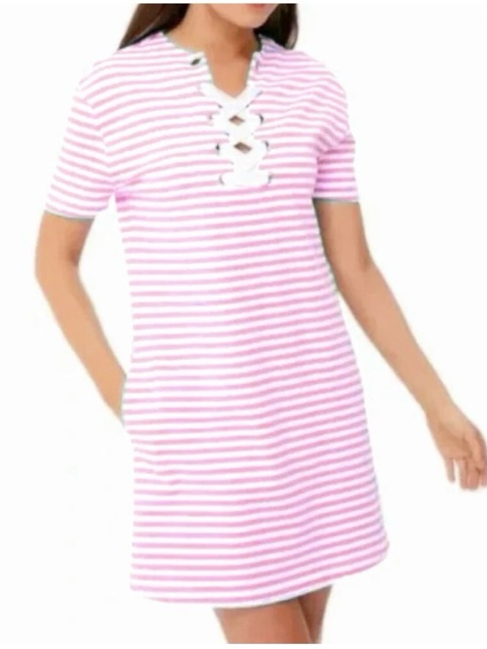 Persifor Anna Pink Striped Mini / Midi Dress